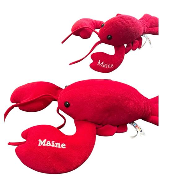 Mary Meyer Lobster Plush Maine Stuffed Animal Crustacean Souvenir 14" Lot of 2 - Picture 2 of 12
